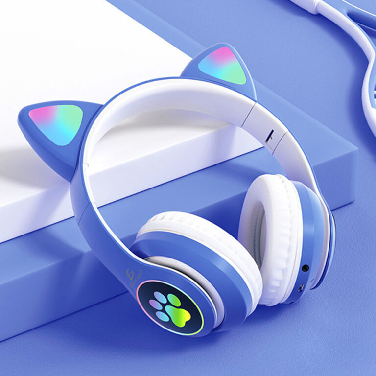 Diadema Gato Bluetooth Auriculares Colorido Led Luminoso - ELE-GATE