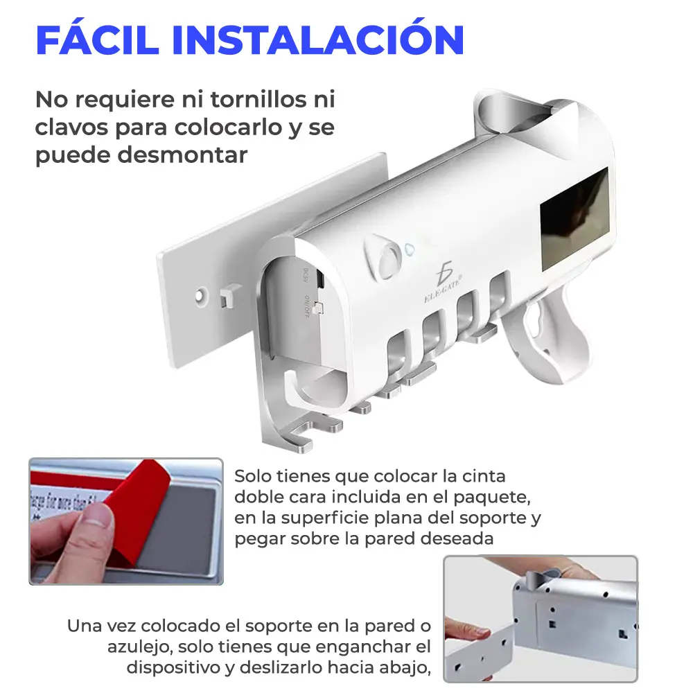 Esterilizador De Cepillo De Dientes Exprimidor Pasta Dental