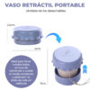 Vaso Taza Plegable Termo Silicon Retráctil Reutilizable Port