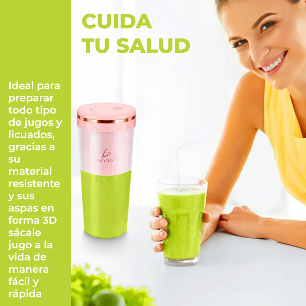 Vaso Licuadora 300ml Procesadora Portatil Usb Recargable