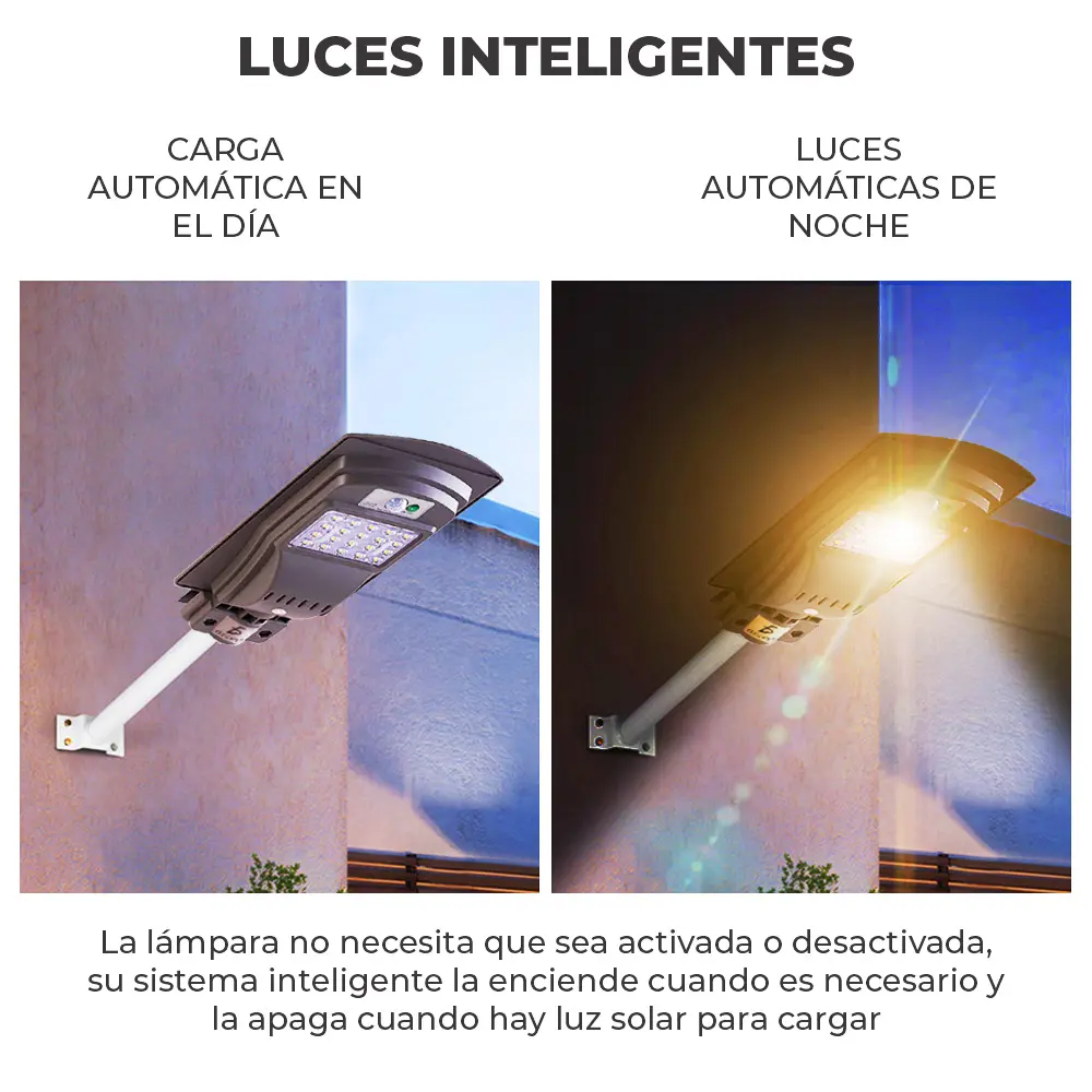 Lámpara Solar 20 Leds Sensor Movimiento Exterior