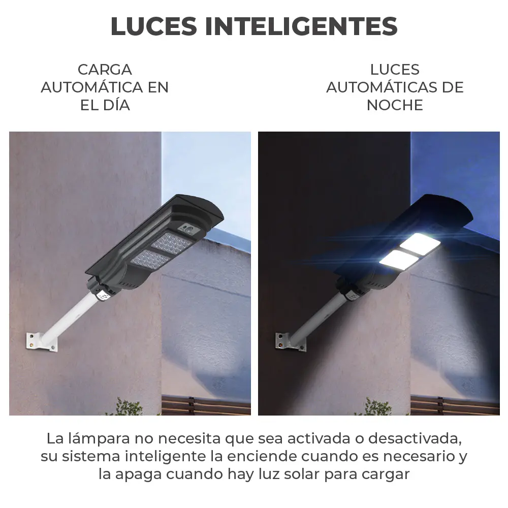 Lámpara Solar 40 Leds Sensor Movimiento Exterior