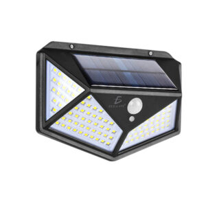 Lámpara Solar 100 Leds Sensor Movimiento Exterior
