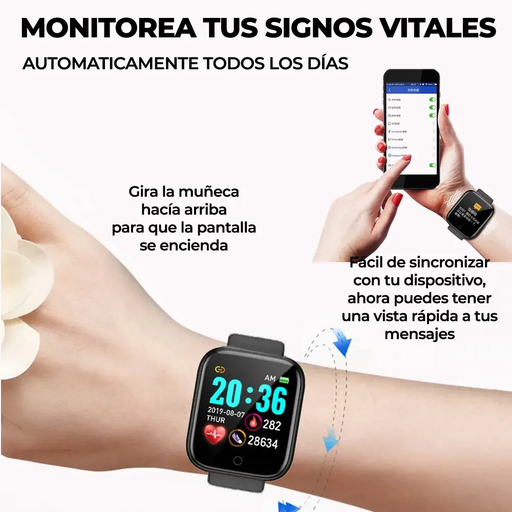 Smart Band D20 Pulsera Inteligente Sensor De Ritmo Cardíaco