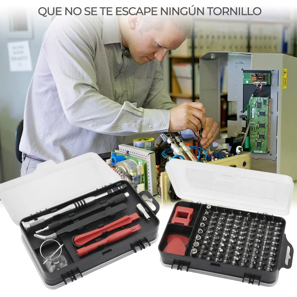 Desarmador Kit Reparacion Celulares Tablets Laptops 100 En 1