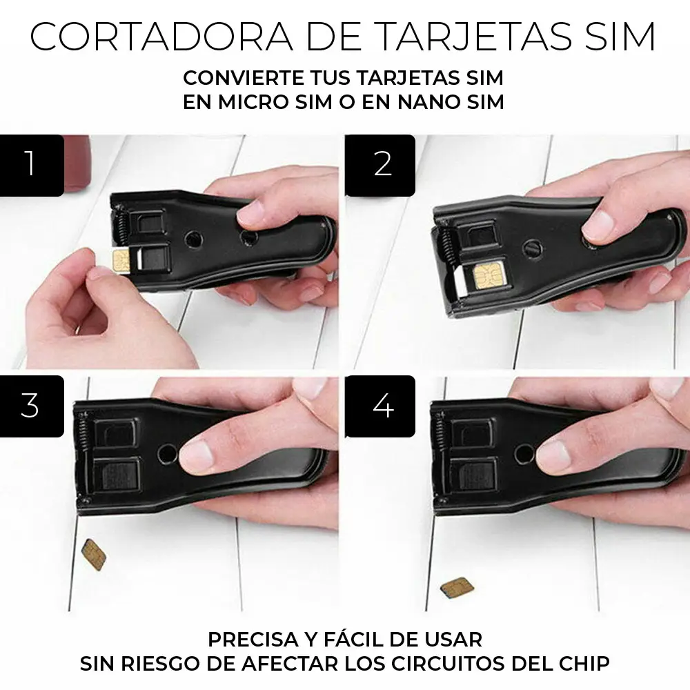 Cortador De Tarjeta Sim Portátil Convertir Sim Estándar Nano