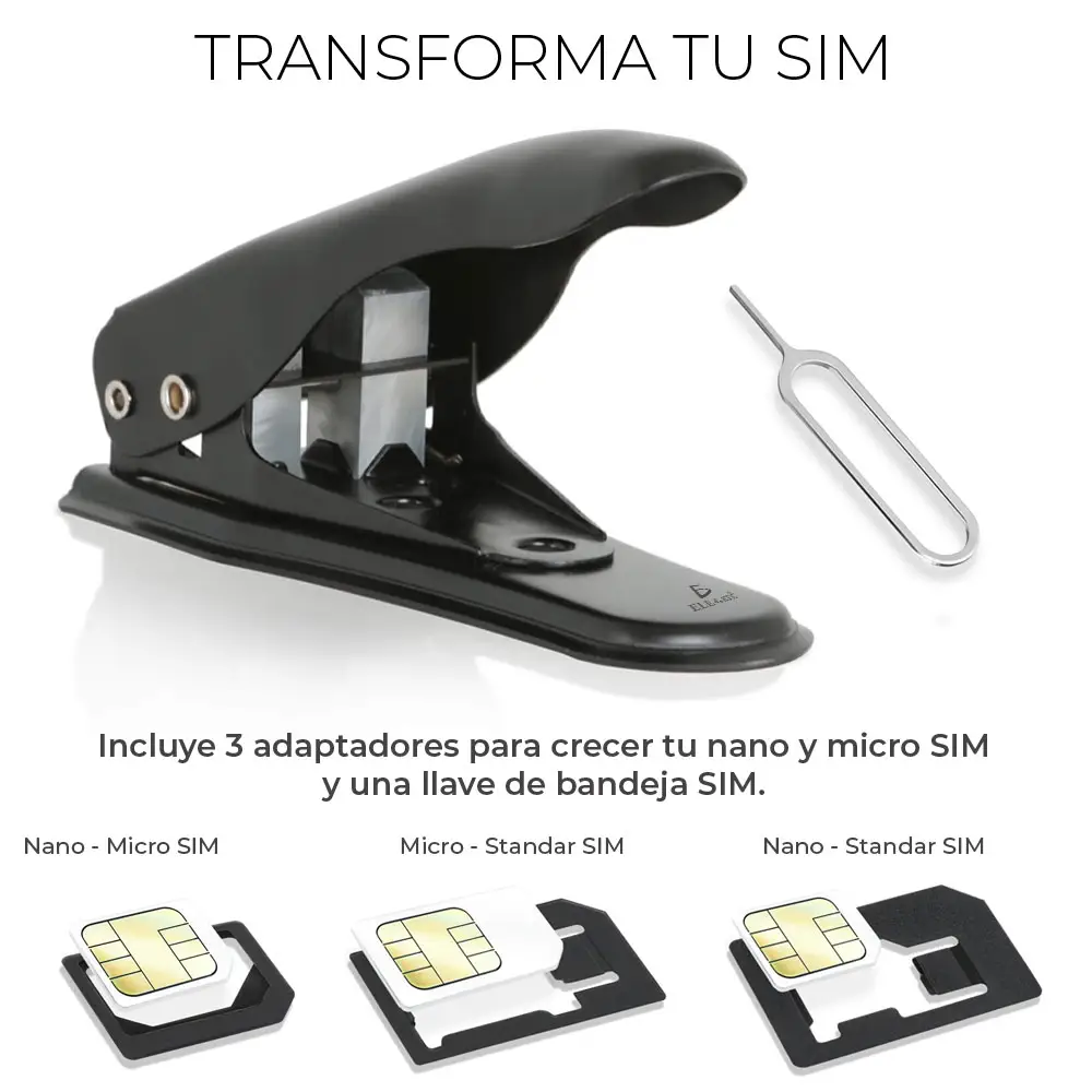 Cortador De Tarjeta Sim Portátil Convertir Sim Estándar Nano