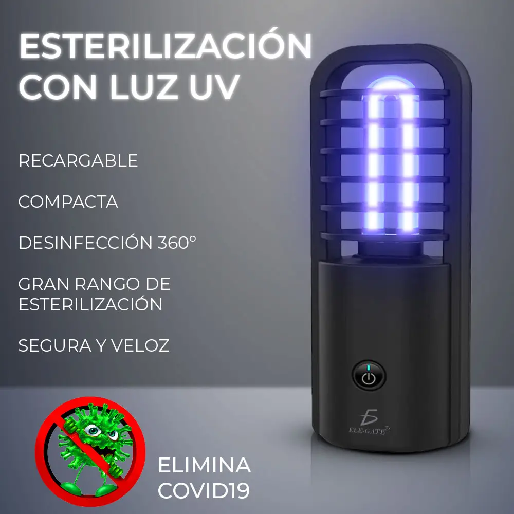 lampara con dramatización de bacteria 