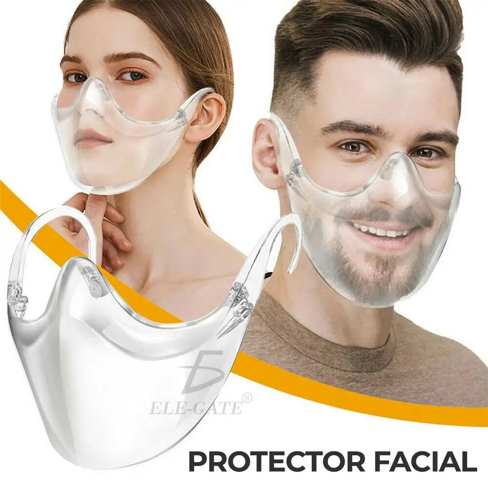 Mascarilla Careta Cubre Boca Nariz Protector Facial Transparente