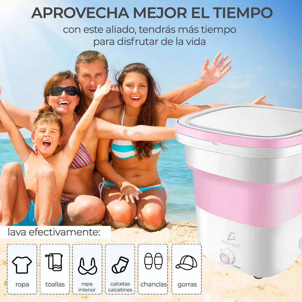 Lavadora Turbo Plegable 11.5L Portátil Mini Lavadora 1.8KG