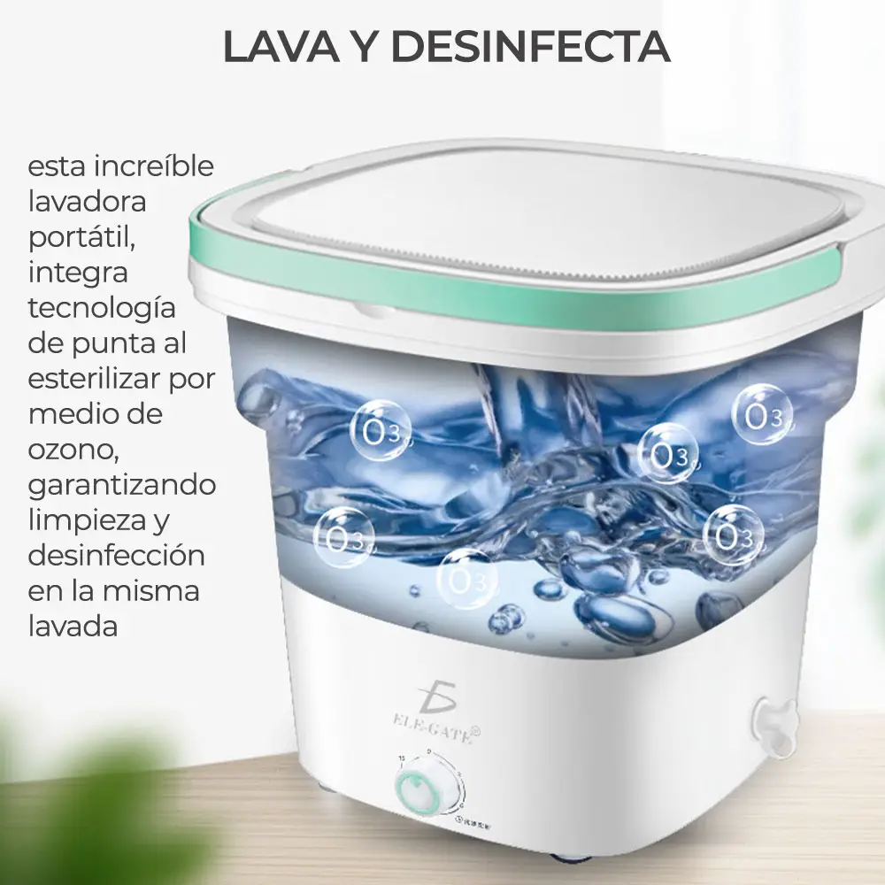 Lavadora Turbo Plegable 11.5L Portátil Mini Lavadora 1.8KG