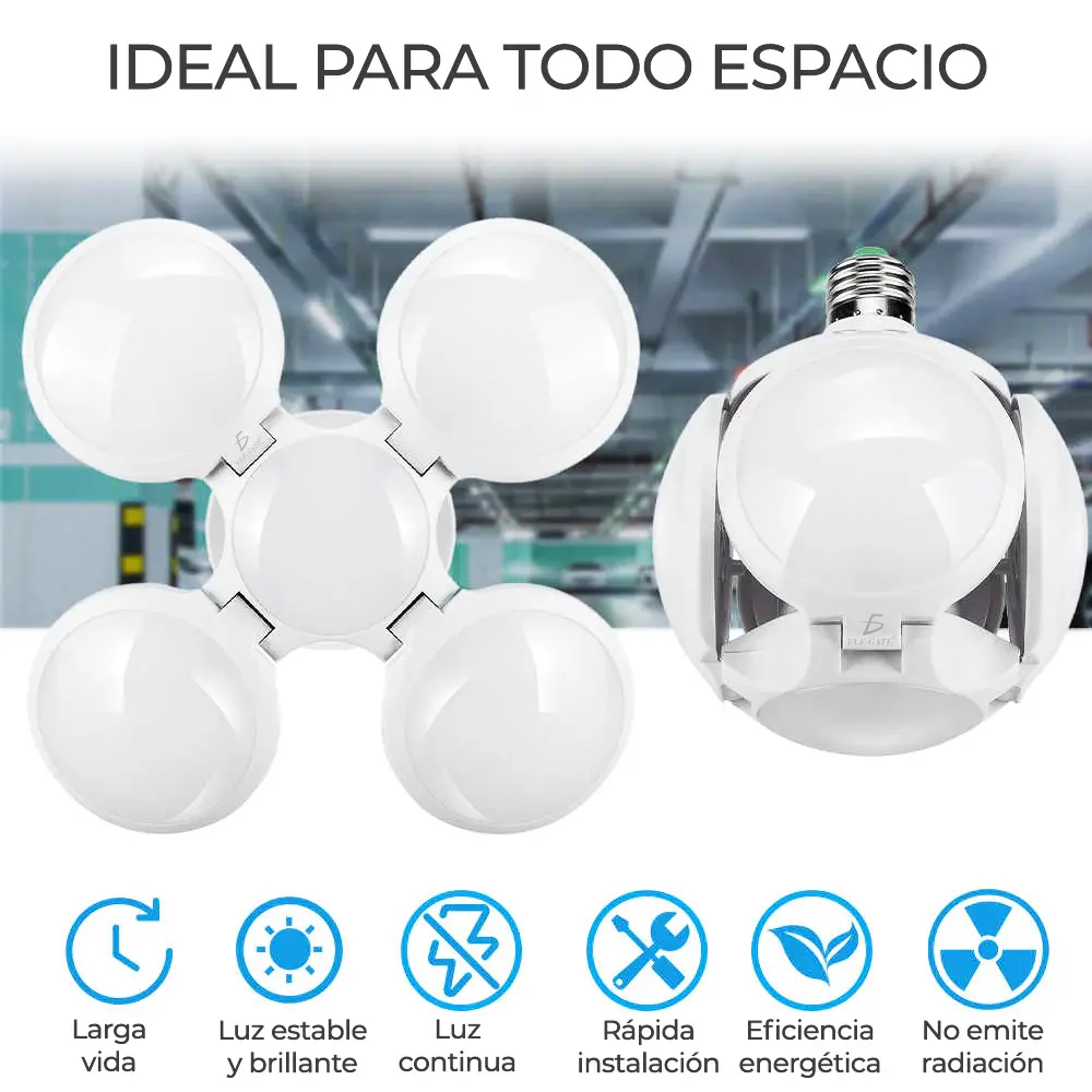 foco plegado y sin desplegar