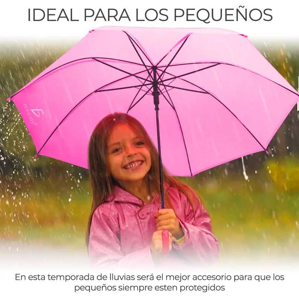 Paraguas Transparente De Colores Sombrilla Colores