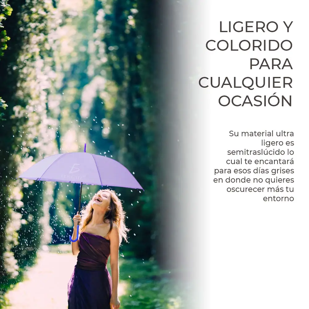 Paraguas Transparente De Colores Fashion Sombrilla