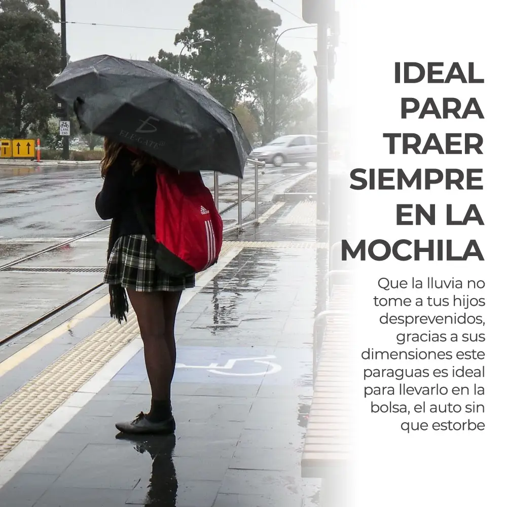 Paraguas Sombrilla Automático Compacto Lluvia Moda