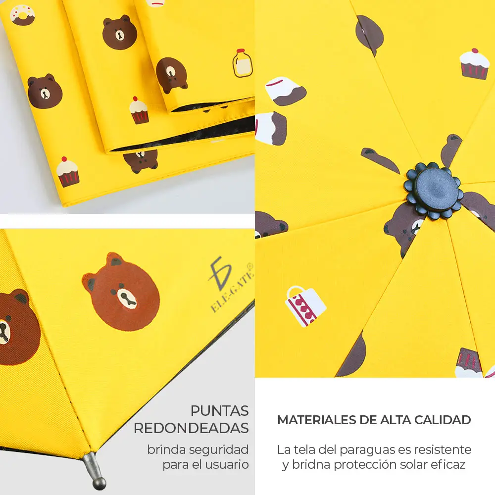 Paragua Figura Bolsillo Plegable Reforzado