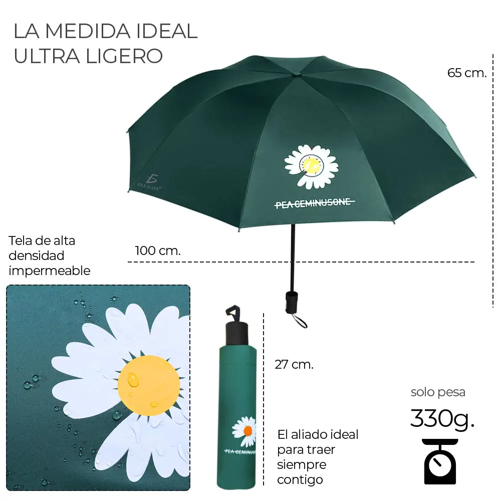 Paraguas Sombrillas Inverso Automático Plegable Flores