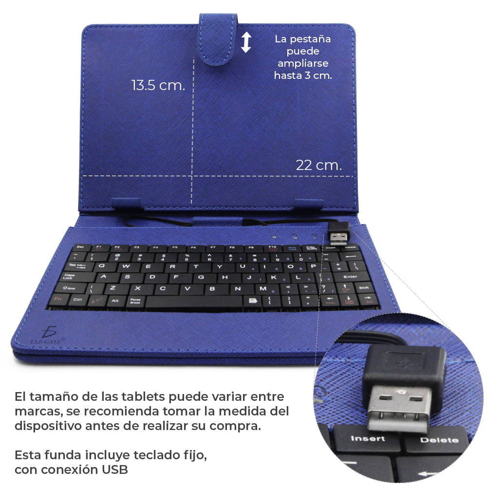 Funda Tablet Teclado 8 Roja > Smartphones > Tablets > Accesorios