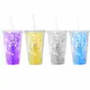 Vaso Termo Acrilico Glitter Tornasol 420 ML Con Popote Vaso Termo Acrilico Glitter Tornasol 420 ML Con Popote