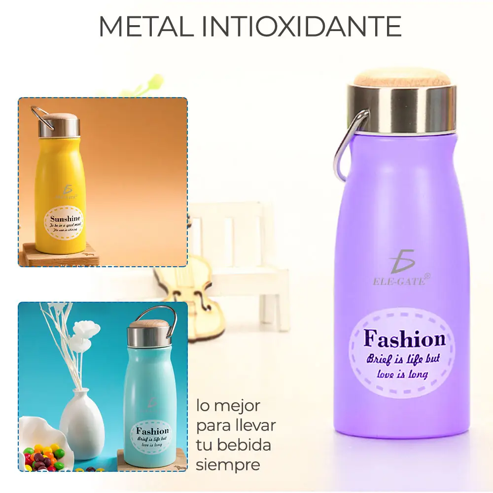 Vaso Térmico Acero Inoxidable 350ml Para Amor Amistad