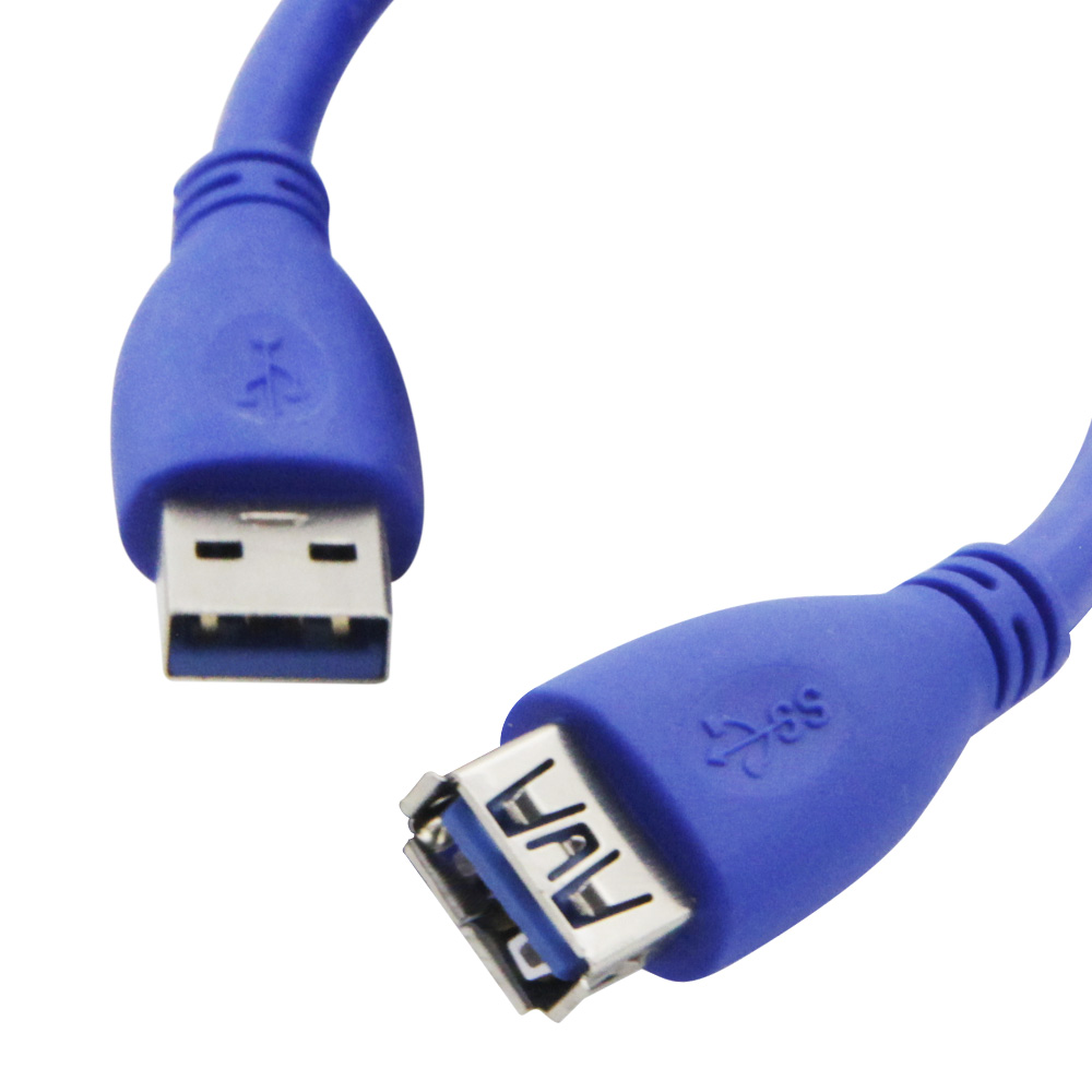 Cable Doble USB 3.0 Macho Azul Alta Velocidad 1,5 Metros Alargador a3010