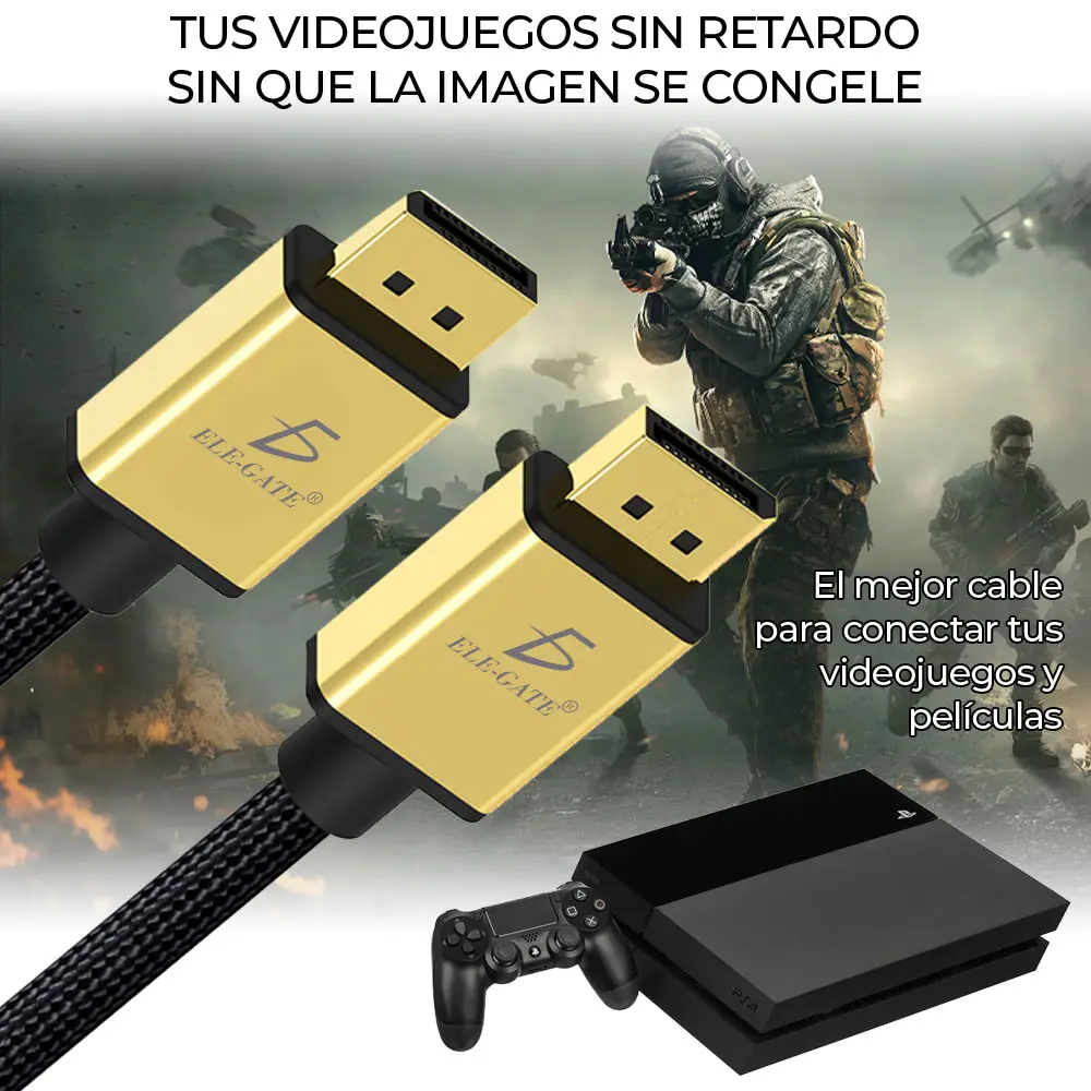 Cable 3 Metros Hdmi 2.0 Full 4K Ps3 Xbox Laptop Pc Tv