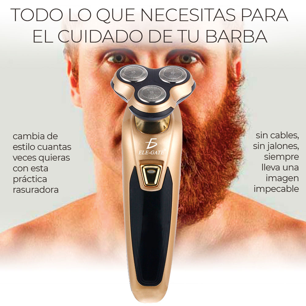 Maquinilla De Afeitar Barba Y Oreja Eléctrica 3 En 1 Recargable