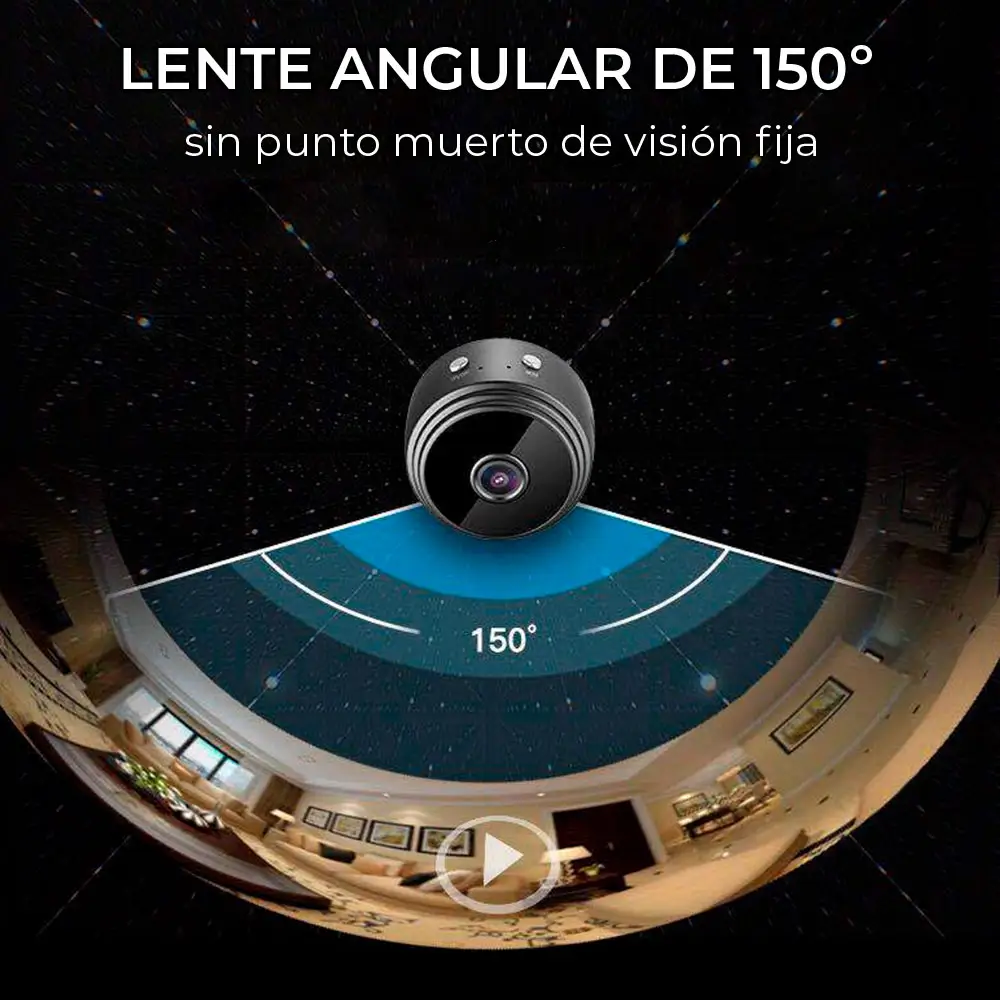 Mini Portátil Wifi Cámara Metal Funda Con Visión Nocturna