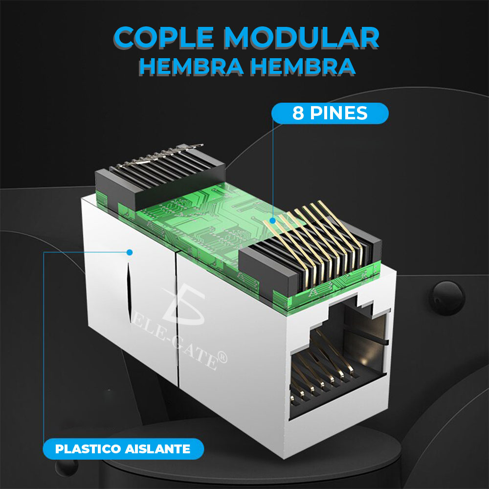 Cople Modular Intellinet Rj45 Utp Cat5e Hembra Hembra