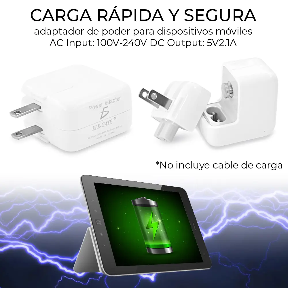 Cargador Compatible Ipad 2/3/4 Con Usb 5V 2.1A 10W