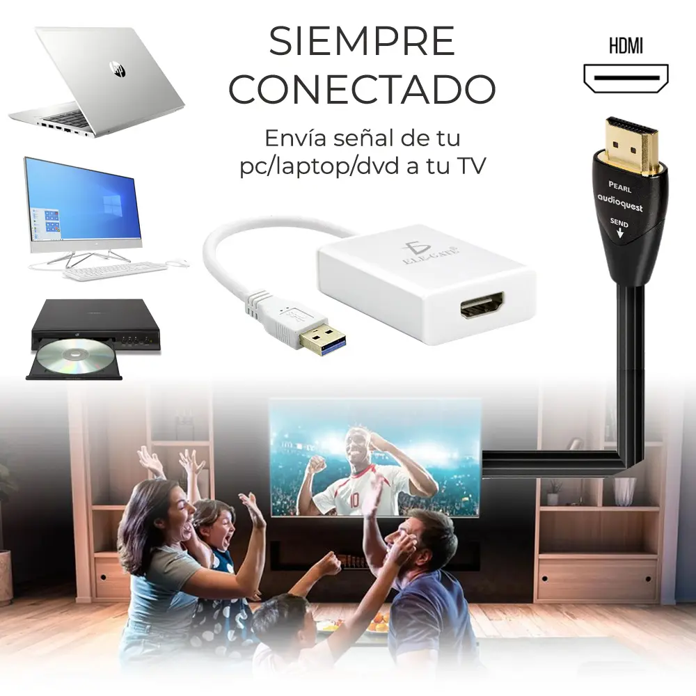 Convertidor Adaptador Usb 3.0 A Hdmi Full Hd 1080P