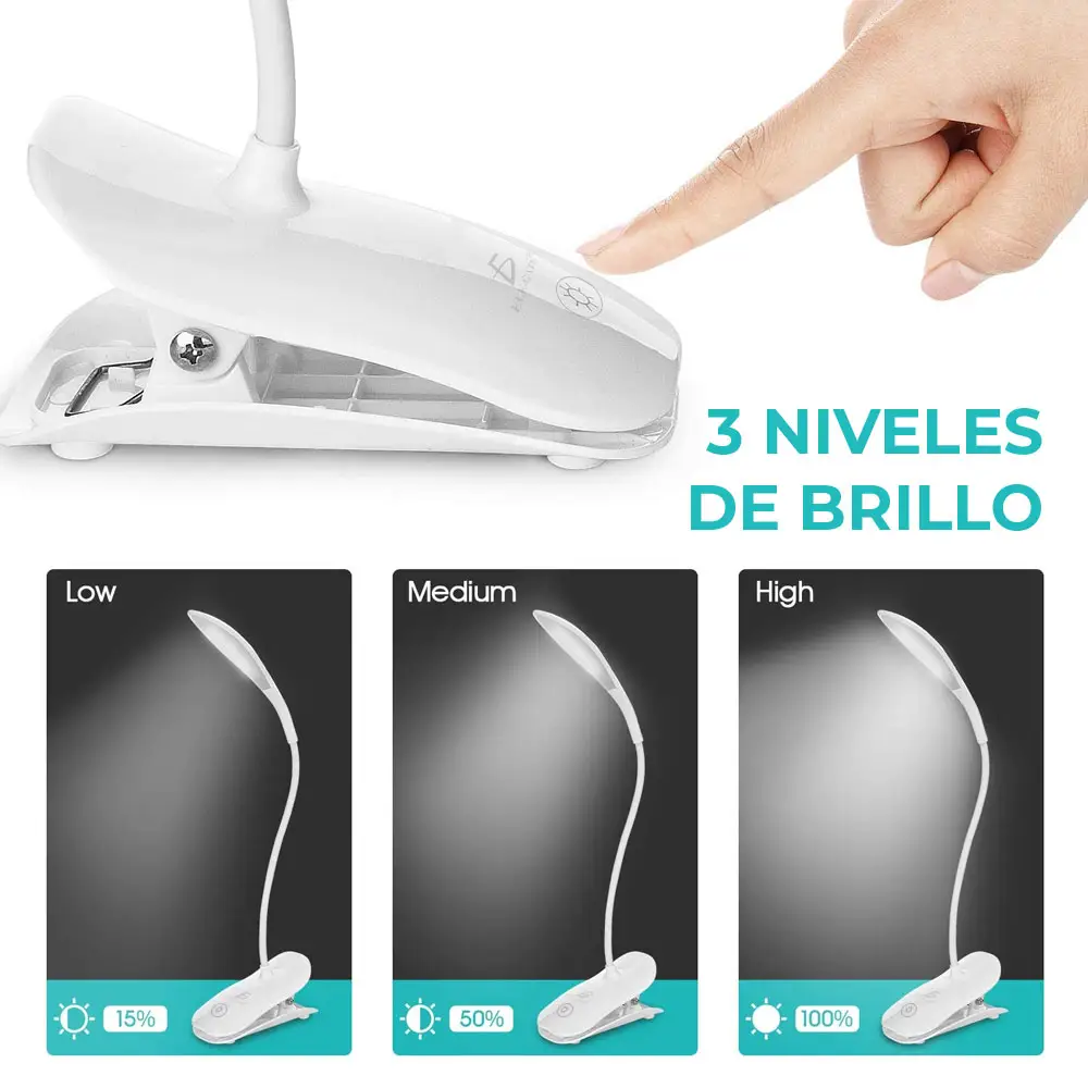Lámpara Led Ajustable Para Lectura O Escritorio