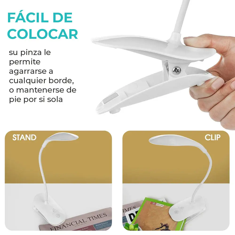 Lámpara Led Ajustable Para Lectura O Escritorio
