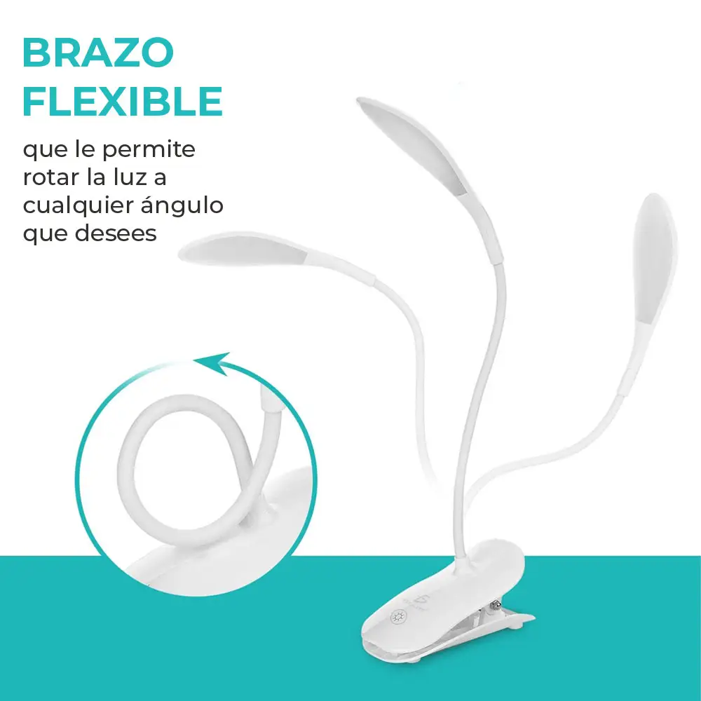 Lámpara Led Ajustable Para Lectura O Escritorio