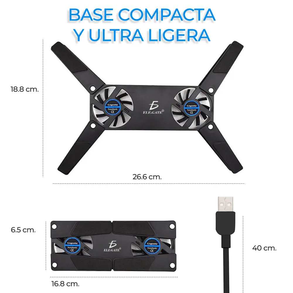 Mini Ventilador Doble Y Portátil Usb Para Notebook Laptop