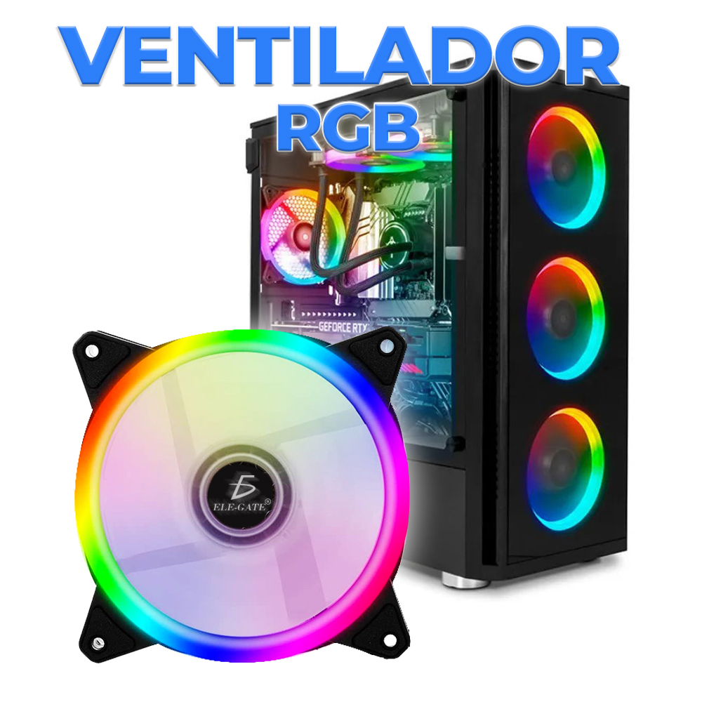 Ventilador Gamer Para Cpu Con Luz LED RGB - ELE-GATE