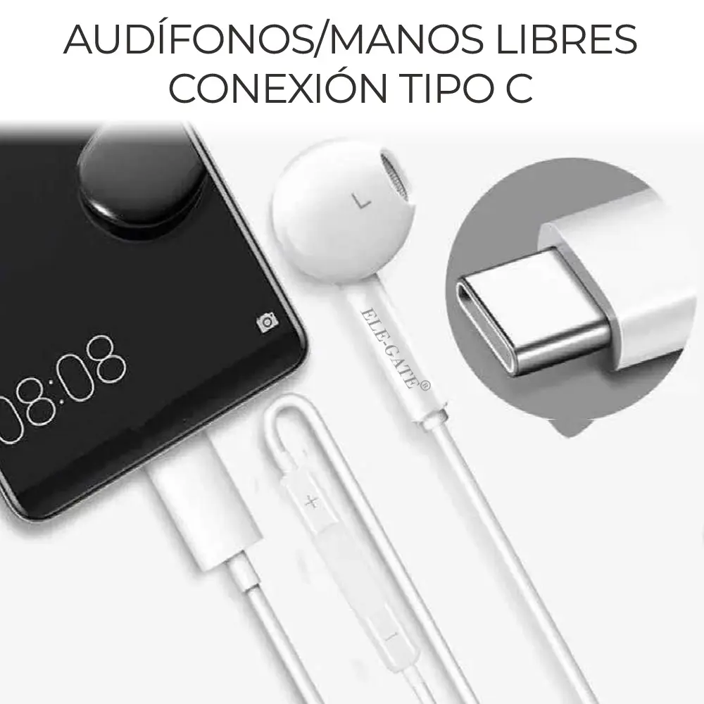 Audífonos Auriculares Digitales Tipo C Compatible Huawei Samsung