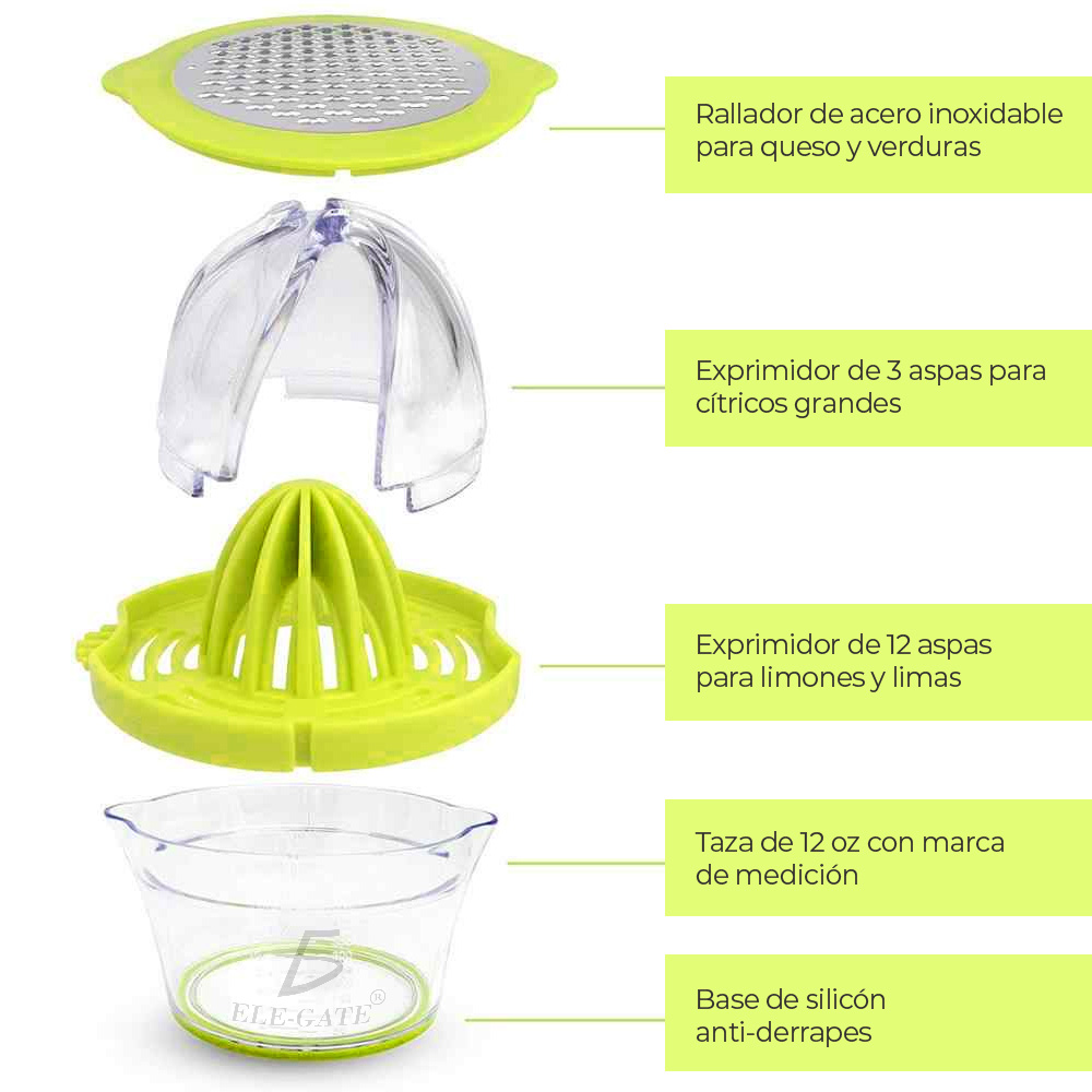 Exprimidor De Jugo Manual Multifuncional ELEGATE