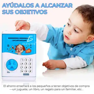 Alcancía Electronica Caja Seguridad Niños Atm Clave Caja