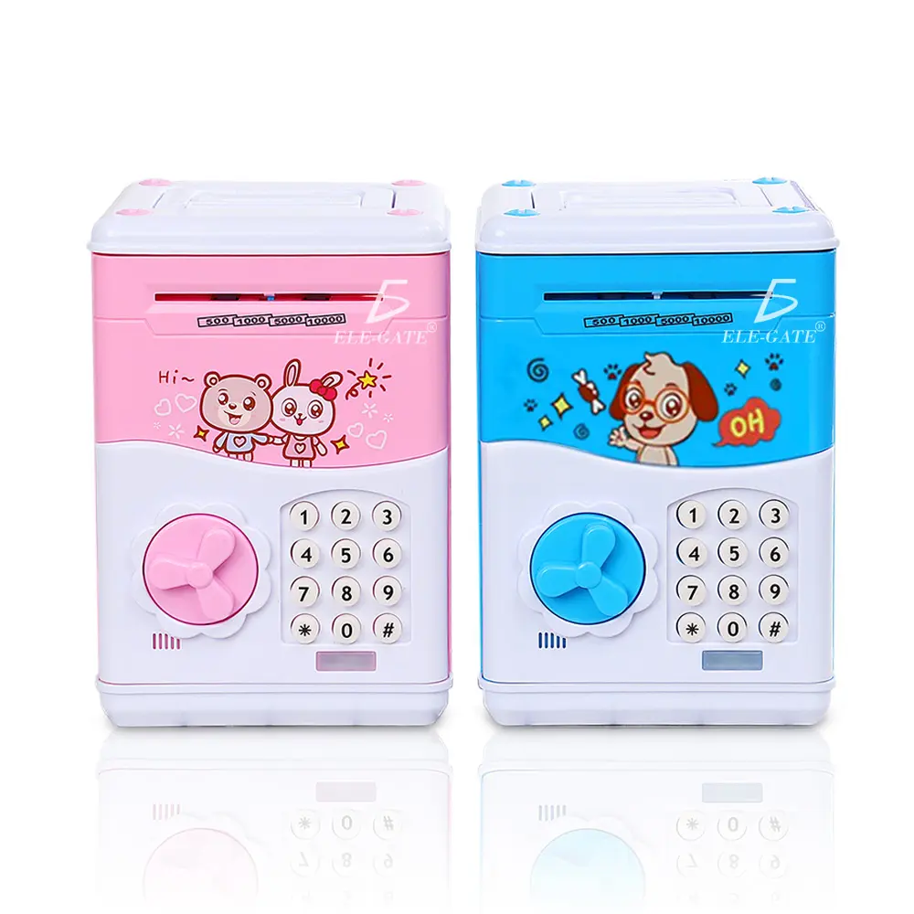 Alcancía Electronica Caja Seguridad Niños Atm Clave Caja