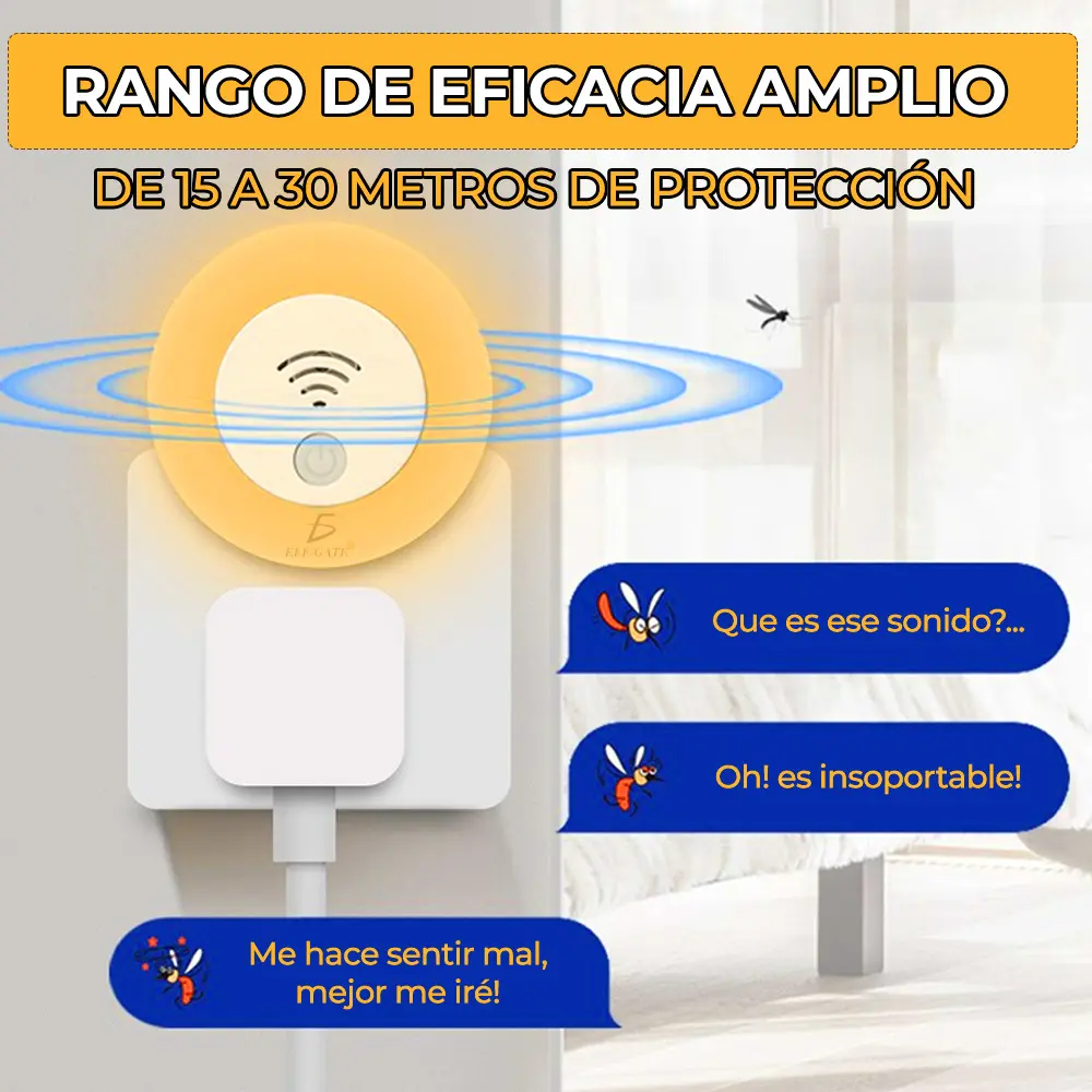 Lámpara LED Repelente de Mosquitos Ultrasónica