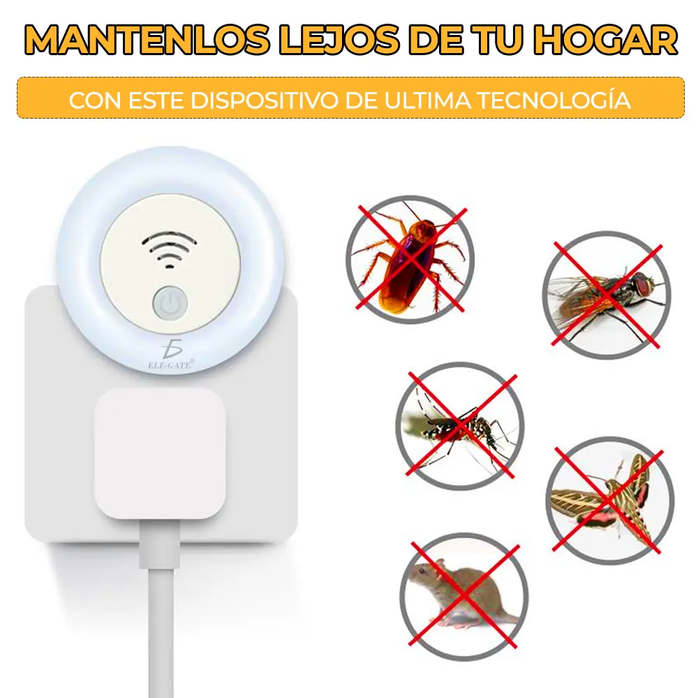 Lámpara LED Repelente de Mosquitos Ultrasónica