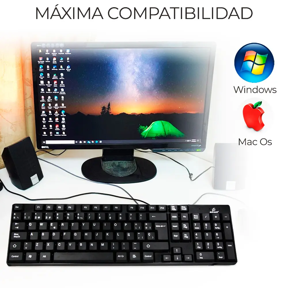 Teclado Usb Alambrico Slim Pc Computadora Escritorio Laptop