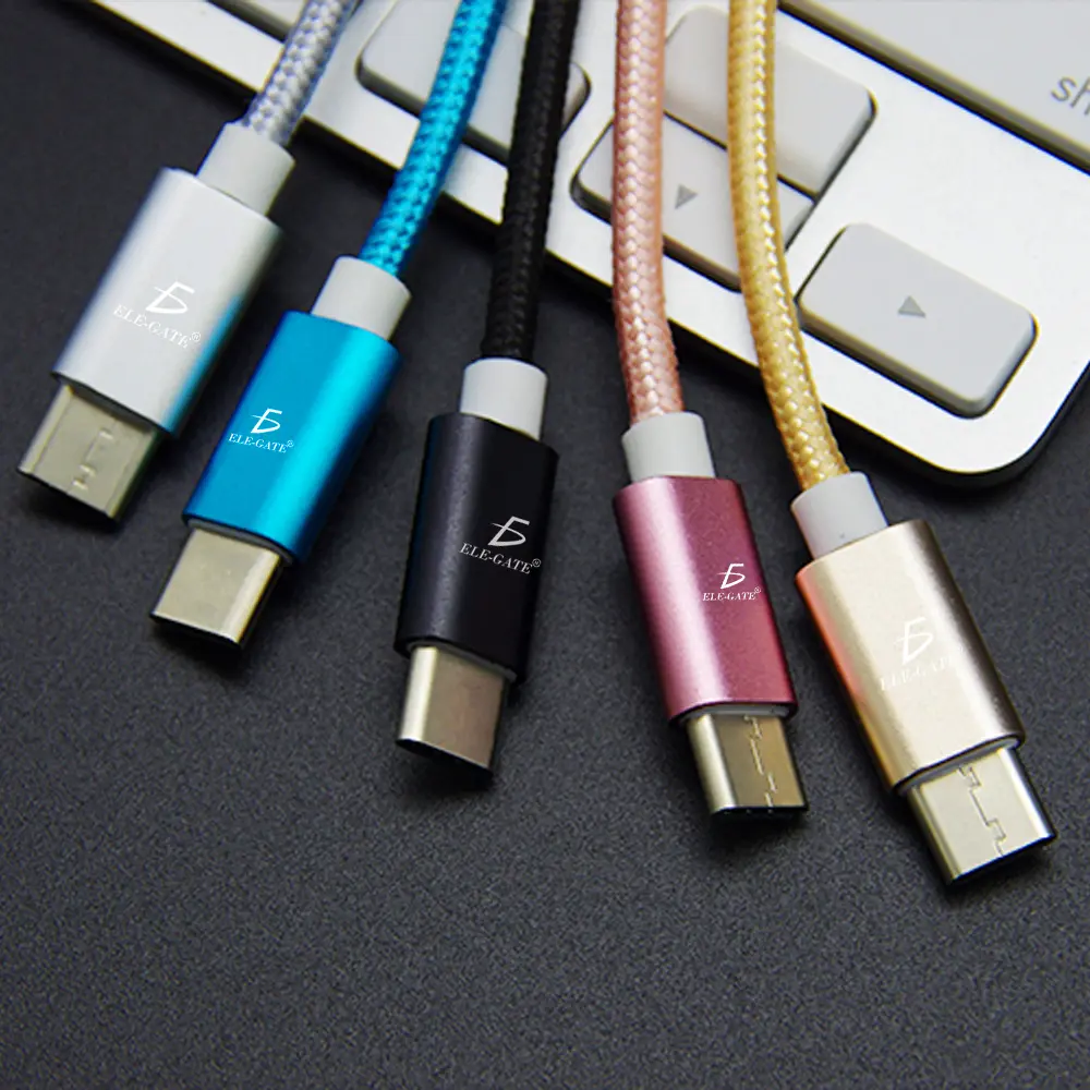 Cable Usb Entrada Tipo c Type-c Reforzado Cubierta Tela