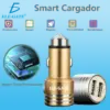 Cargador Usb Doble 2a Encendedor Coche Auto Celular Aluminio