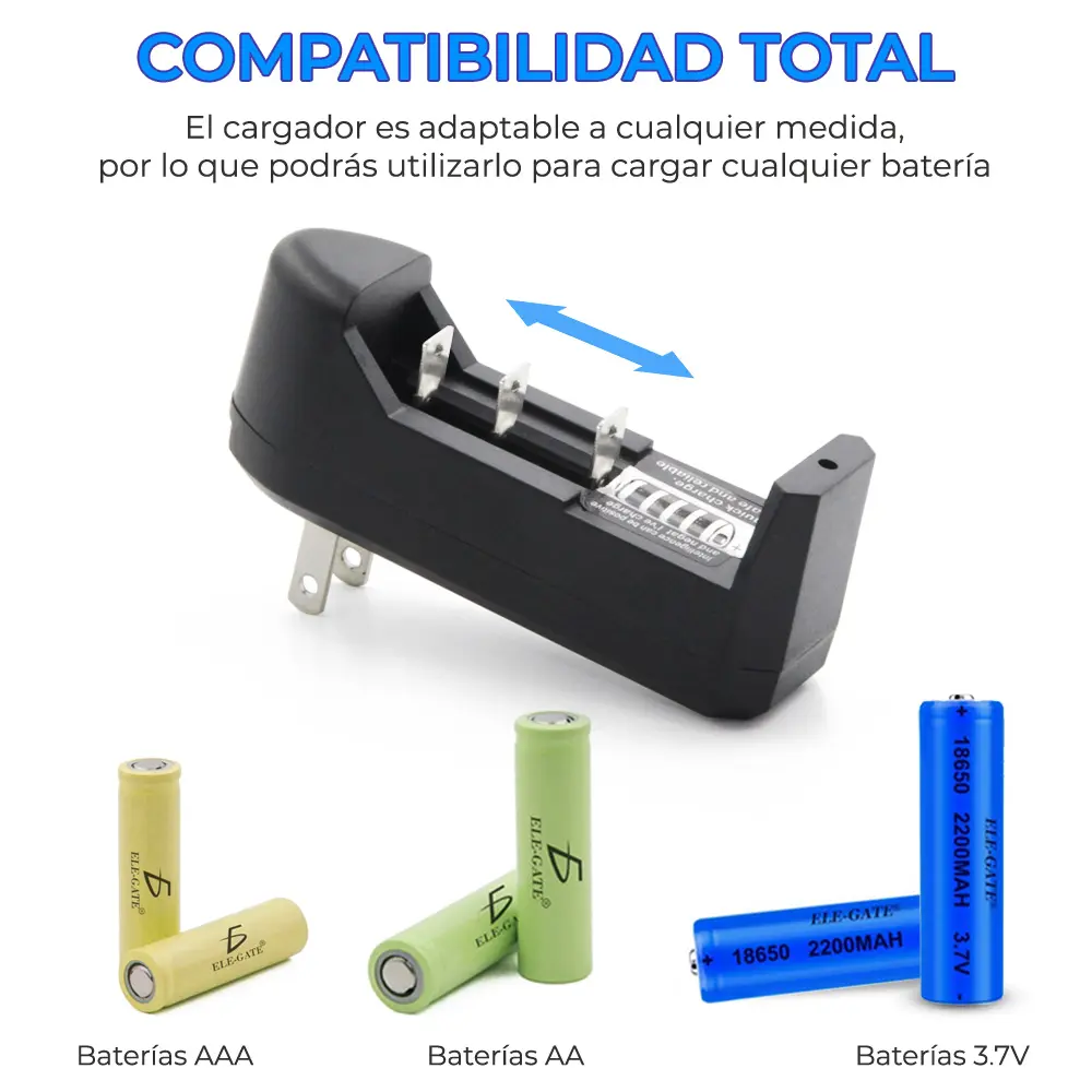 Cargador Universal Pila Bateria 18650 17670 14500 10440 Y mas