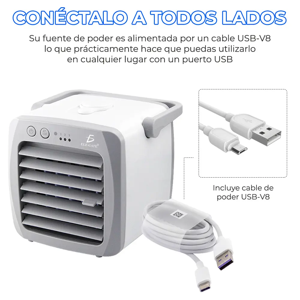 Aire Acondicionado Pequeño Cargar por Usb Para Escritorio