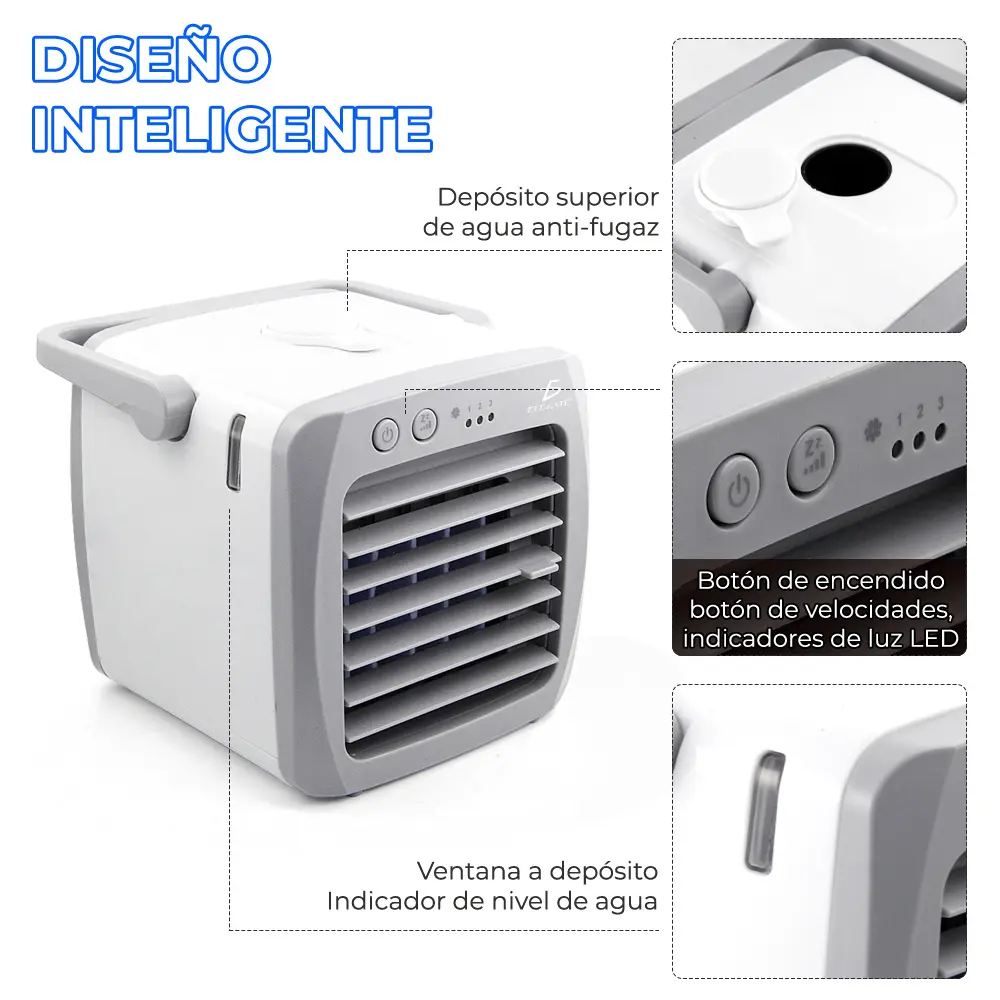 Aire Acondicionado Pequeño Cargar por Usb Para Escritorio