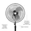 Ventilador De Pie Silencioso 3 Aspa 18" de diámetro