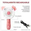 Mini Ventilador Personal Plegable y Recargable Hello Cato